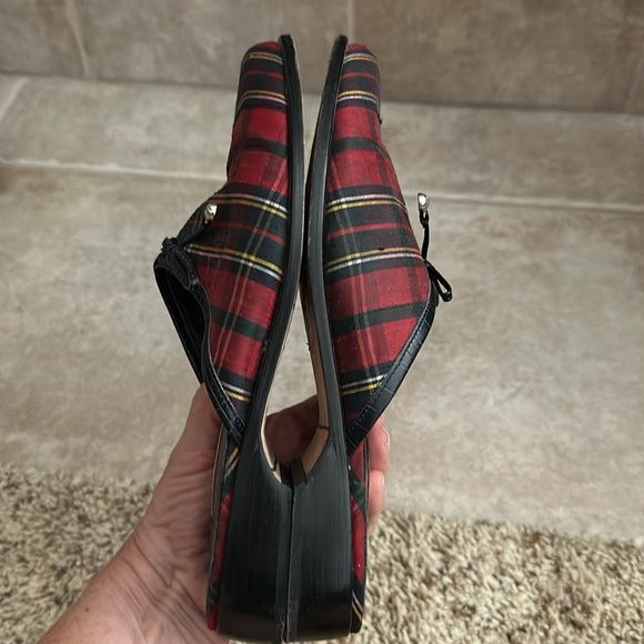 Brighton red plaid Holly slides size 7 1/2 - Picture 5 of 6